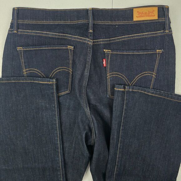 Levi's perfectly slimming 512 bootcut jeans 12 blue denim‎ dark wash womens 4631 - Picture 4 of 13